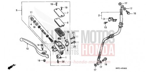 MAITRE-CYLINDRE FREIN AV. CB500R de 1994